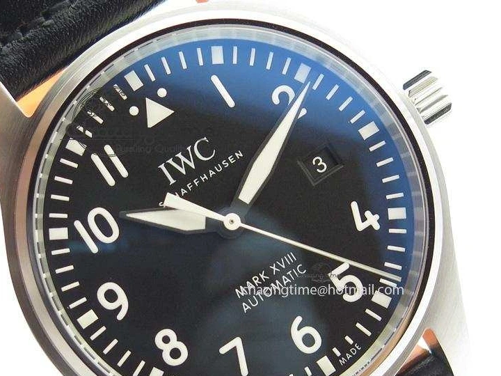 MIROTIME 0313 Mark XVIII IW327001 V6F Best Edition Black Dial On Black Leather Strap A Tailored 7307